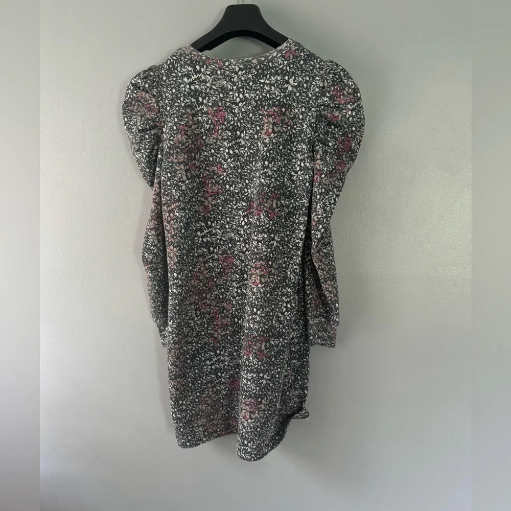 Rebecca Minkoff Black and Pink printed Long Sleeve distressed weatshirt Dress S - Picture 8 of 9